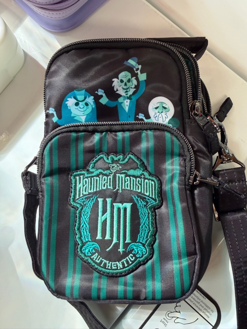 Disney x lug Haunted Mansion Black & Teal Crossbody Bag